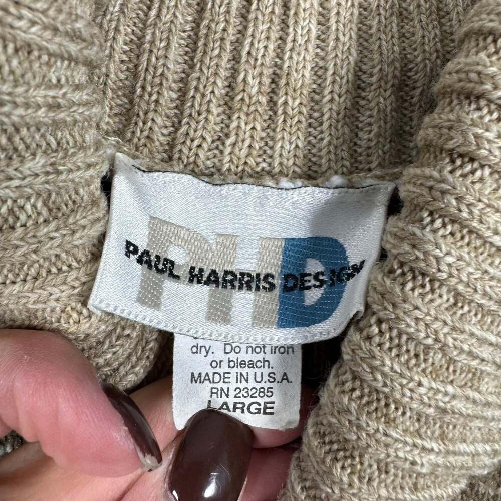 Vintage Paul Harris Design Women's Geometric Knit Sweater Size L - Picture 4 of 6